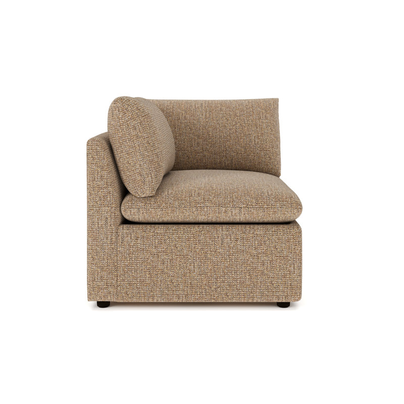 Kallie Upholstered Modular Left Arm Chair, Valet Bran Tweed