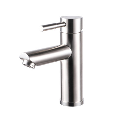 Robinet de salle de bain noir à un trou