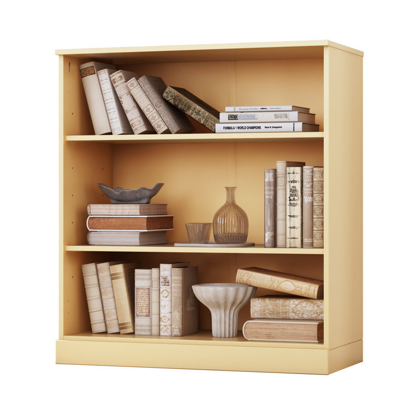 Leanardo Palace Imports 100% Solid Wood Modular Storage Cabinet with Adjustable Shelves, 32" Wide x 35.75" Tall, Yellow