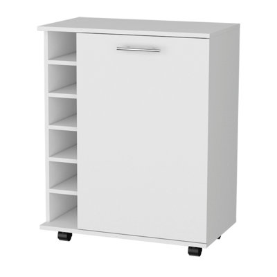 6-Bottle Rack Bar Cart