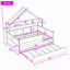 Lit en forme de maison avec bibliothèque et auvent ludique en tissu façon tente-1504649833-1504649835