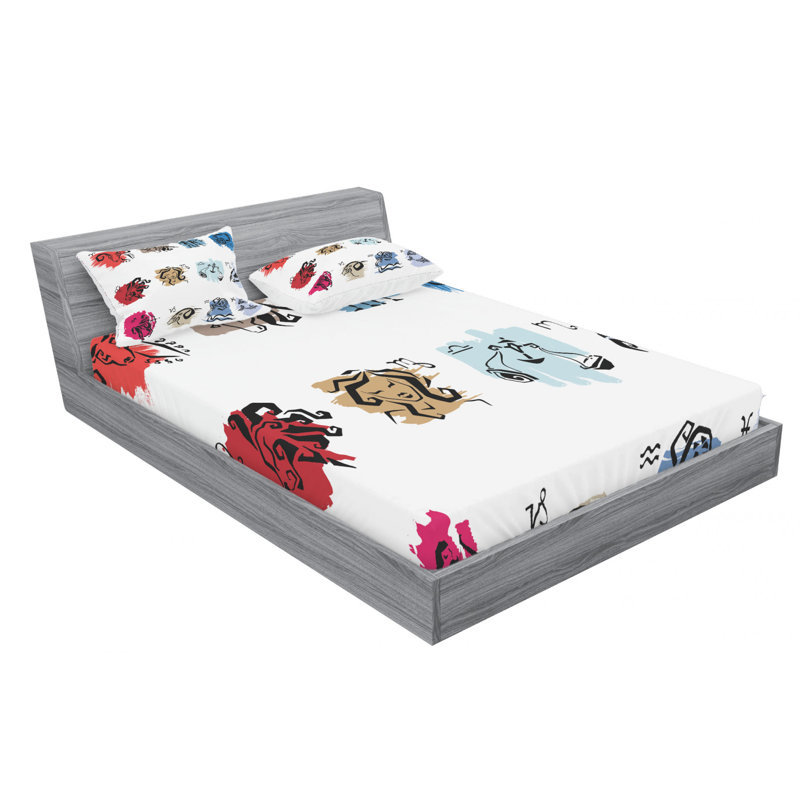 Microfiber Sheet Set, Queen Sheet Set with Fitted Sheet