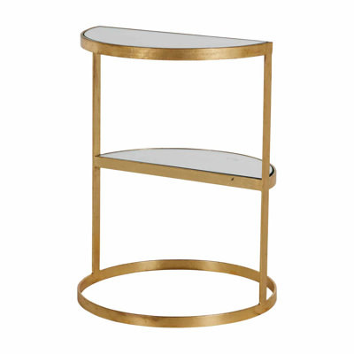 Emmanuel Mirrored Glass Top End Table