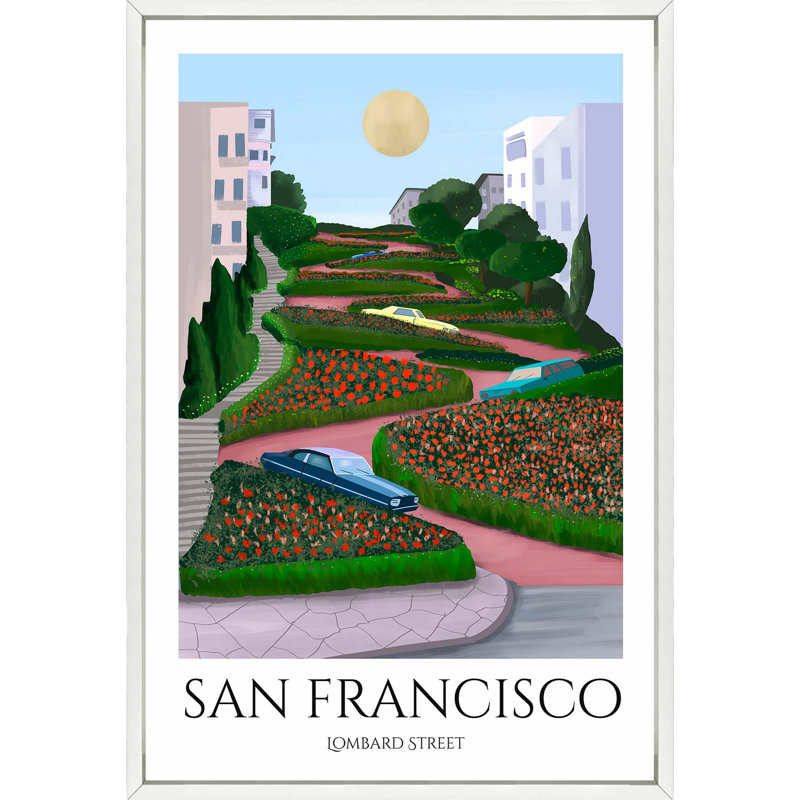 San Francisco Travel Poster - Framed, Small