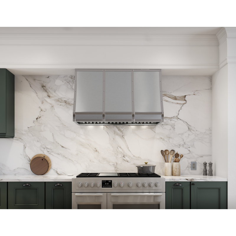 Zephyr Forte 36 in. Convertible Wall Mount Custom Range Hood in Stainless Steel