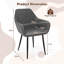 51cm H Upholstered Metal Armchair in Grey