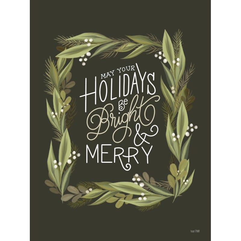 «Bright And Merry» par House Fenway, H 36 po x l 24 po x P 1,25 po