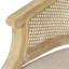 Fauteuil d'appoint beige naturel avec attrait campagnard français et pieds rembourrés, structure en bois d'hévéa classique-271687256