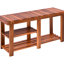 Étagère à chaussures à 3 niveaux, range-chaussures en bois avec tablettes de rangement