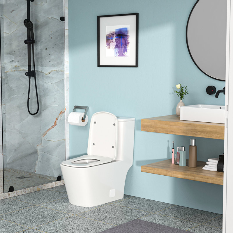 Modern Ceramic Toilet With Soft Cushioned Seat - Extra Comfort White To Scratches, Finish