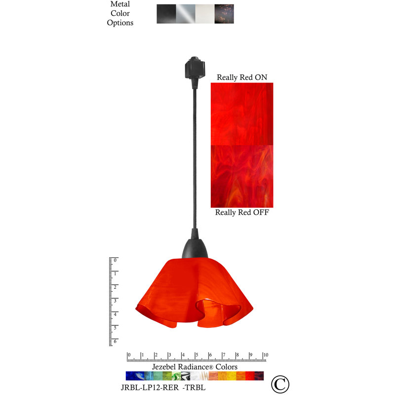 Luminaire suspendu Dale, Petit, Noir, Rouge Really