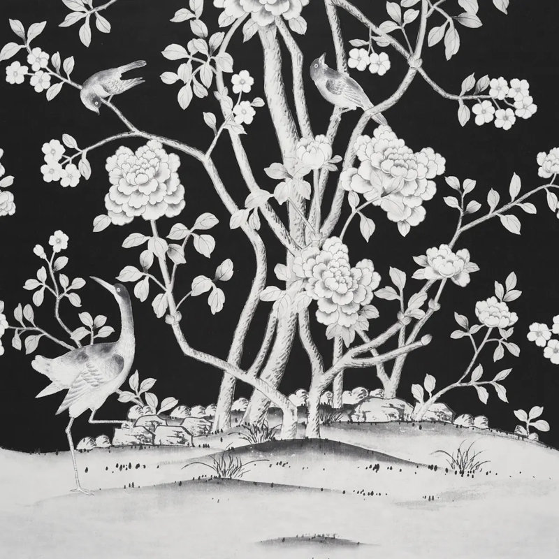 Schumacher x Mary McDonald Chinois Palais Panel, Noir