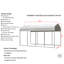 Abri de voiture en acier renforcé 11 pi x 20 pi 11 pi pour le stationnement extérieur-128930762-128930763