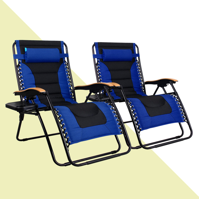 Syril Folding Zero Gravity Chair, Blue
