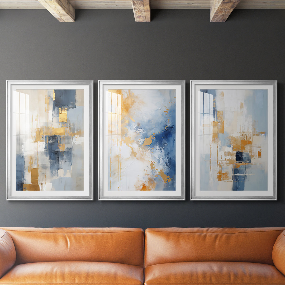 Hokku Designs ABSTRACT Series DXLI -Custom Framed Premium Print W Matt ...