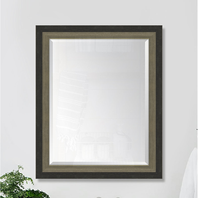 Mali Wood Flat Wall Mirror, 34" H x 28" W, Mint