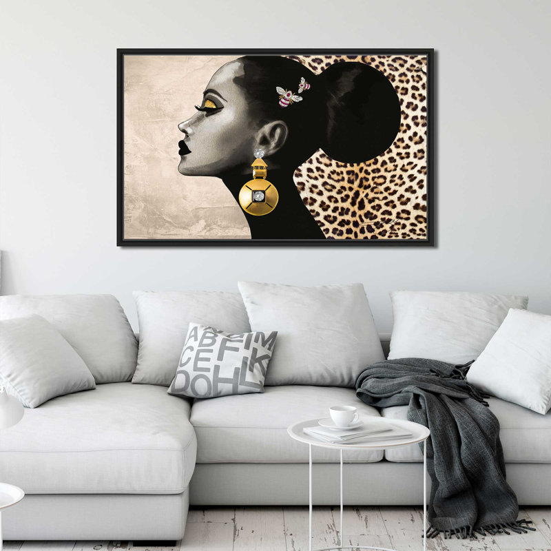 «Afrique Model 7 (Horizontal)» par Jodi - impression, Cadre flottant noir, H 31,5 po x l 51,5 po x P 2 po