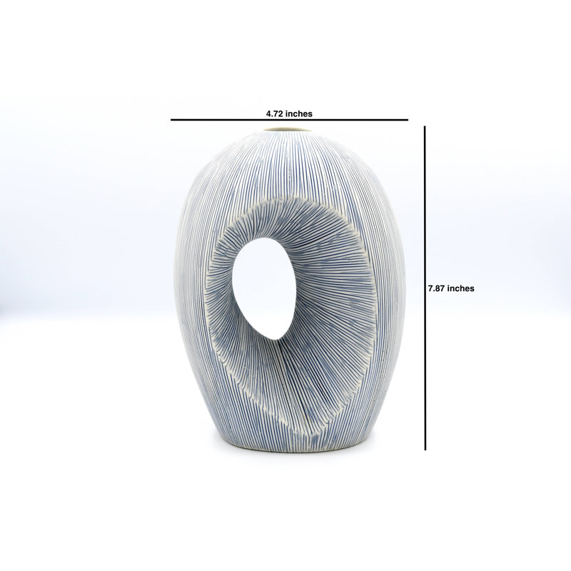 Atixhe Handmade Table Vase, Blue