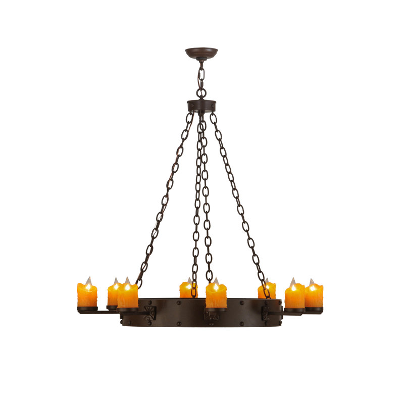 Greenbriar Oak 8 - Light Chandelier