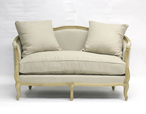 Gracia Upholstered 61'' Loveseat, Natural Linen