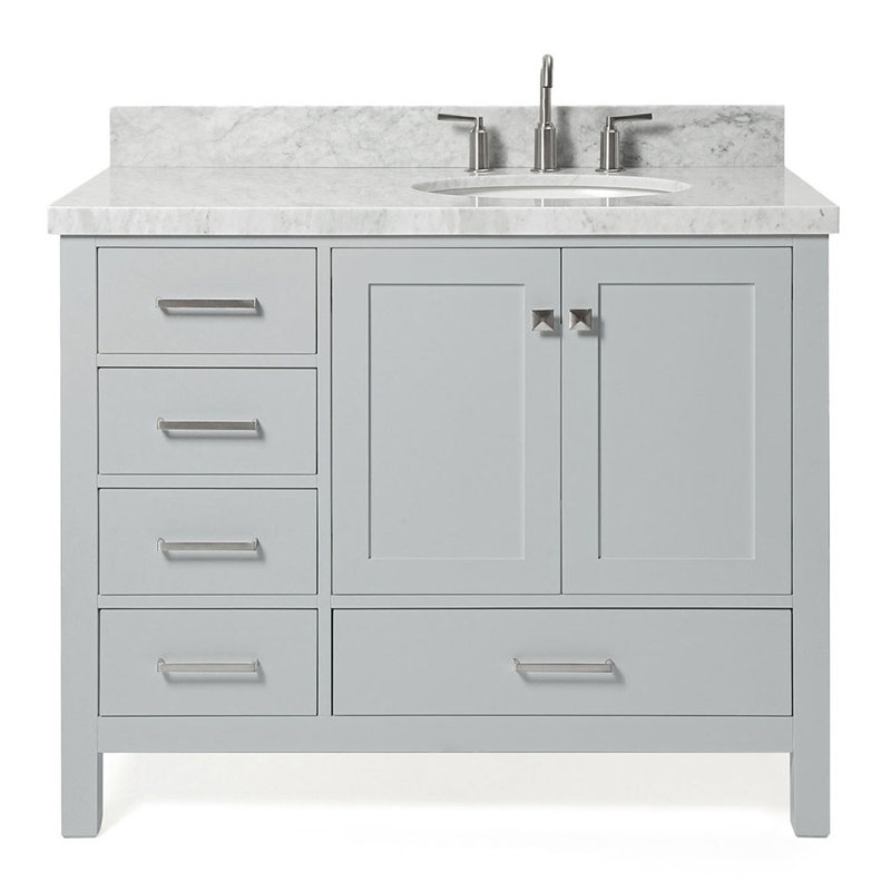 Cambridge Single Bathroom Vanity Set, Gray, 43"