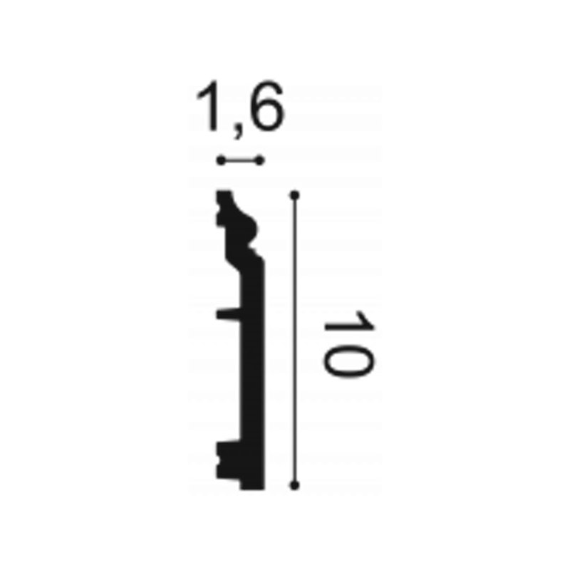 Waterbury 10cm H x 200cm W x 1.6cm D Urethane Crown
