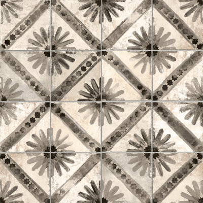 Carreau de céramique à motif pour mur et plancher 13 po x 13 po Harmonia