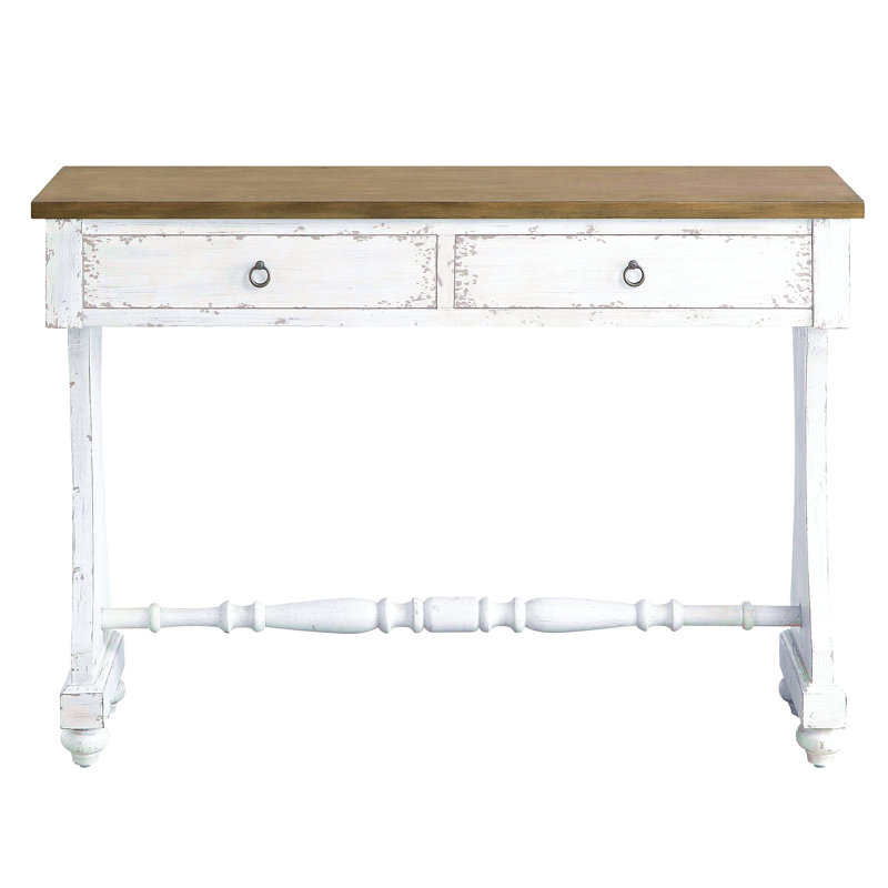 Console au fini blanc antique