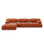Canapé modulaire réversible en velours de L 104 po avec repose-pieds Cylar-1982501446
