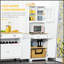 Buffet de cuisine autoportant de 67 po avec huche, garde-manger avec support à micro-ondes, tablette réglable, 2 tiroirs, armoire