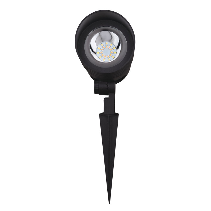 Black Aluminum Low-Voltage Outdoor LED Flood Light