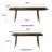Modern Extendable Dining Table, 63" to 94" Rectangular Wood Kitchen Table with Tapered Metal Legs, Walnut/Gold