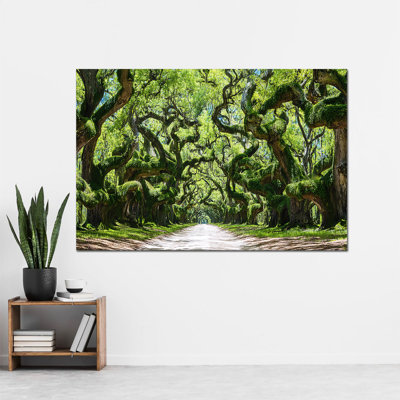  Toile de printemps, décoration murale, peinture d'arbre nature, grand paysage pour salon, affiche de forêt, reproduction d'art sur toile tendue, 36 po x 48 po