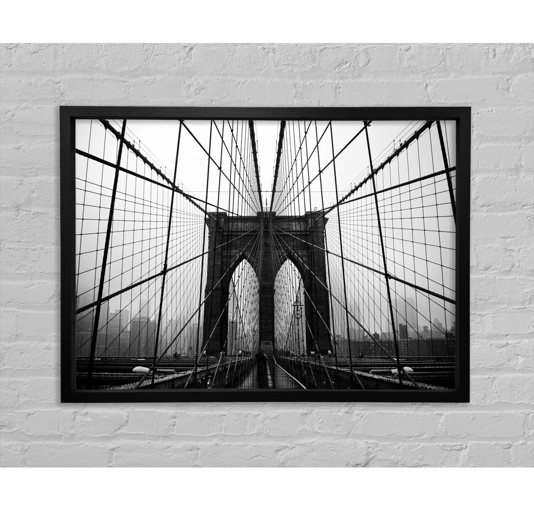 Brooklyn Bridge Perfection - Einzelner Bilderrahmen Kunstdrucke auf Leinwand