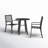 2-Person Metal Patio Dining Set with Round Table