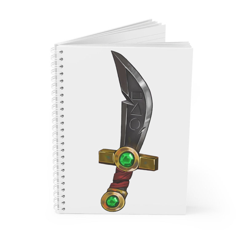 Gold Sword Spiral Notebook