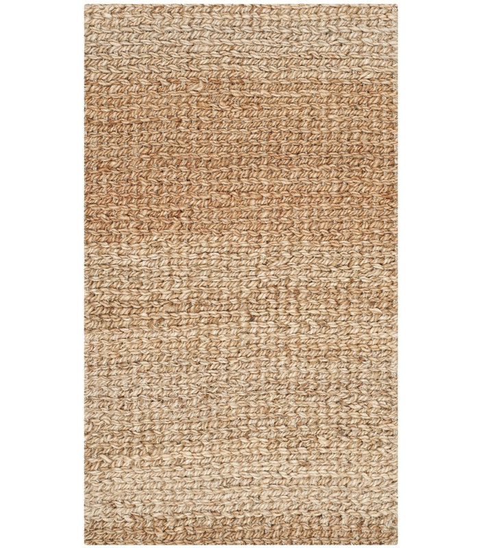 Calidia Hand-Loomed Jute/Sisal Gold Area Rug, Rectangle 6' x 9'