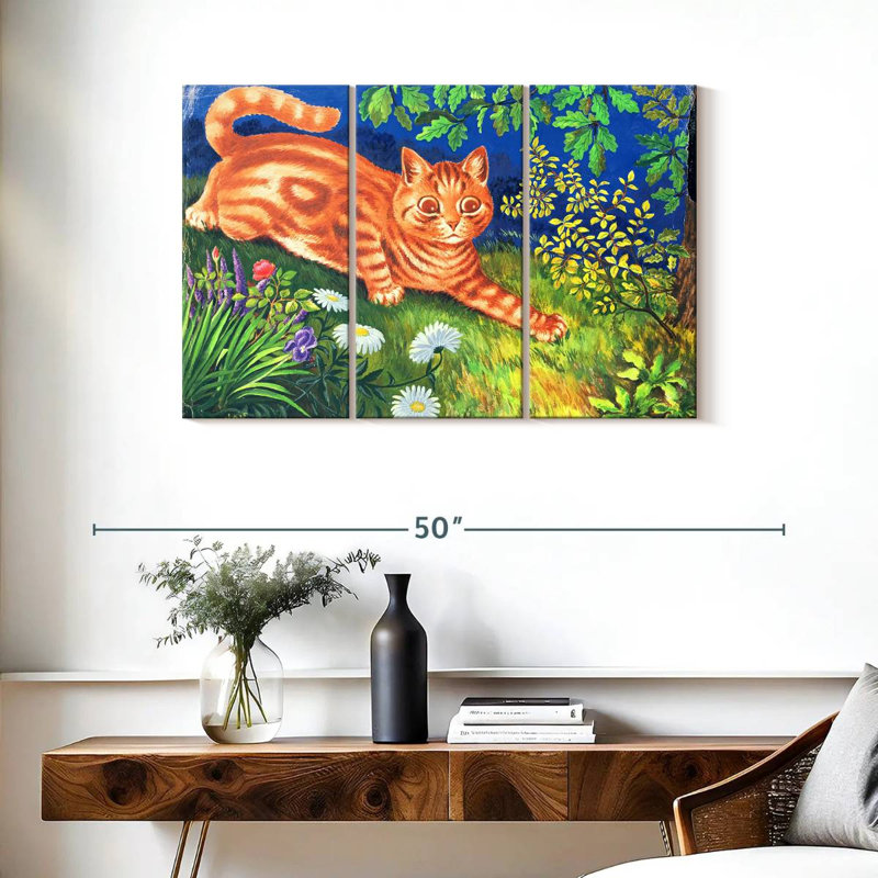 Cat Stalking, 24" H x 38" W