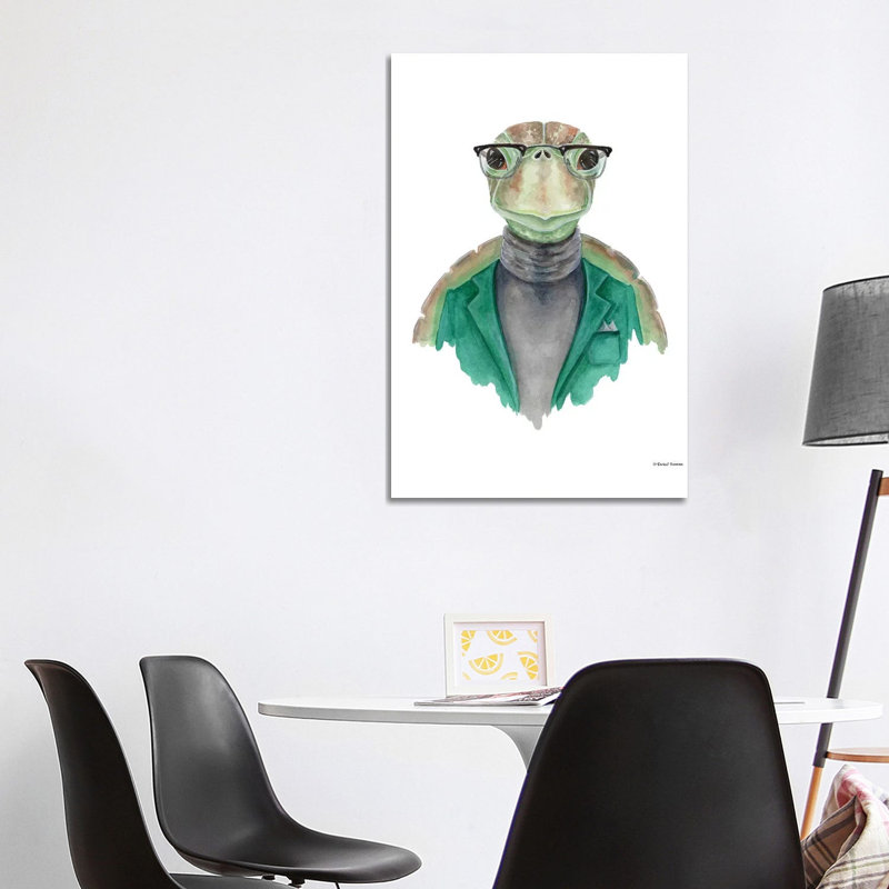 Turtle In A Turtleneck by Rachel Nieman - Wrapped Canvas Gallery-Wrapped Canvas Giclée, 101.6 cm H x 66.04 cm W x 1.91 cm D