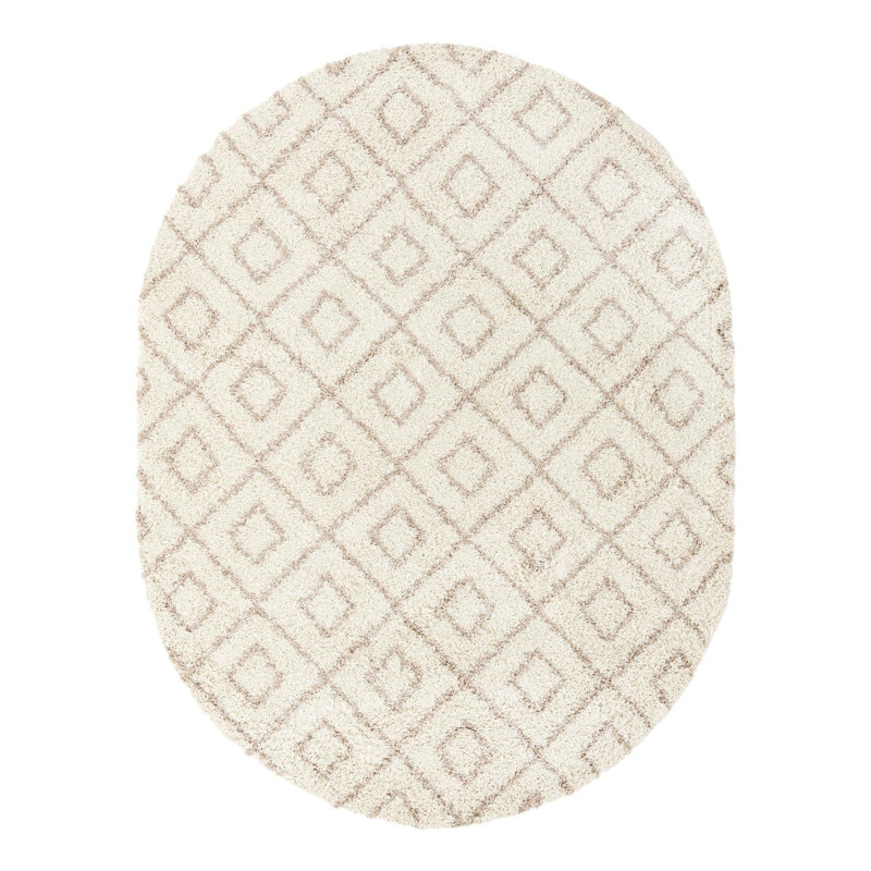Geometric Indoor Rug, Oval 7'10" x 10'