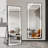 Full-Length LED Illuminated Vertical Mirror with Dimming, Slim Aluminum Frame and Wall Bracket, 64x21 Inch