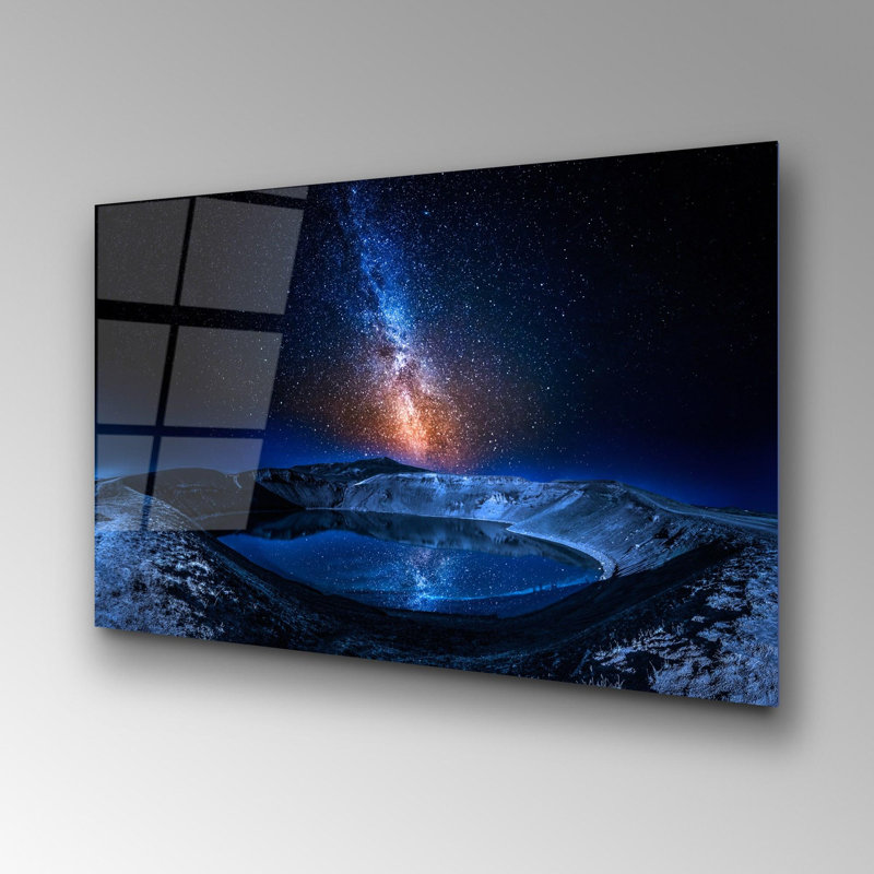 Superbe peinture murale en verre trempé 27,6 po x 39,4 po | 100% verre trempé, épaisseur: 0,16 pouce | Décoration élégante pour le salon ou le bureau, durable et facile à nettoyer, idée de cadeau parfaite