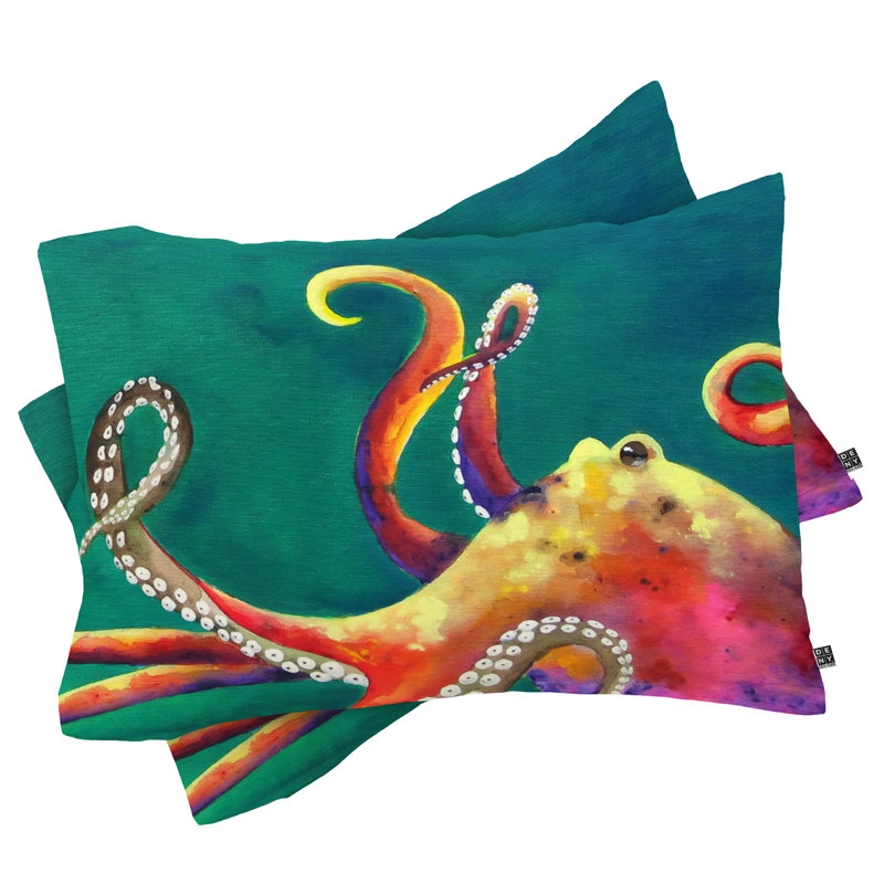 Taie d'oreiller Mardi Gras Octopus, Standard