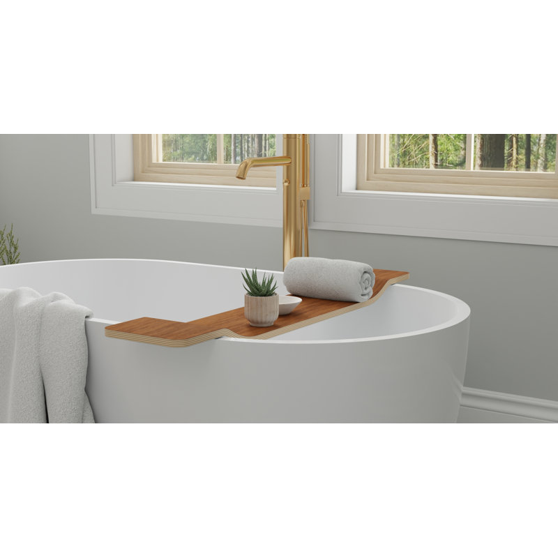 Plateau pour baignoire Badeloft en bois de bouleau foncé BWA-01-D, Noyer