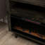 Console de 83 po avec foyer électrique pour téléviseur de 83 po ou moins, assemblage minimal, finition brun anthracite