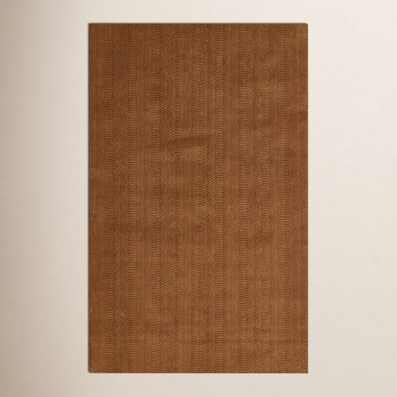 Tapis géométrique en laine tissé à la main AllModern, Rectangle 2 pi x 3 pi