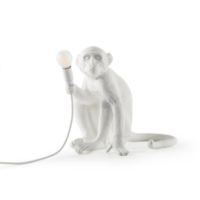 Lampe de table Whimsical Monkey - Figurine décorative pour chambre d'enfant, chambre de bébé et salon (disponible en 2 finitions)
