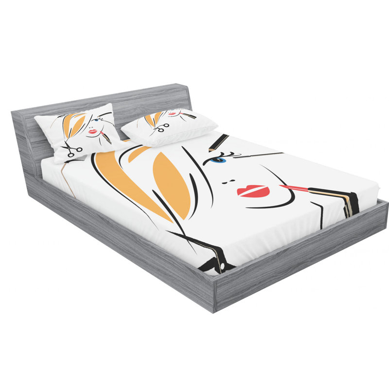 Ensemble de draps en microfibre pour salon de coiffure, Ensemble de draps pour grand lit + un drap-housse 
