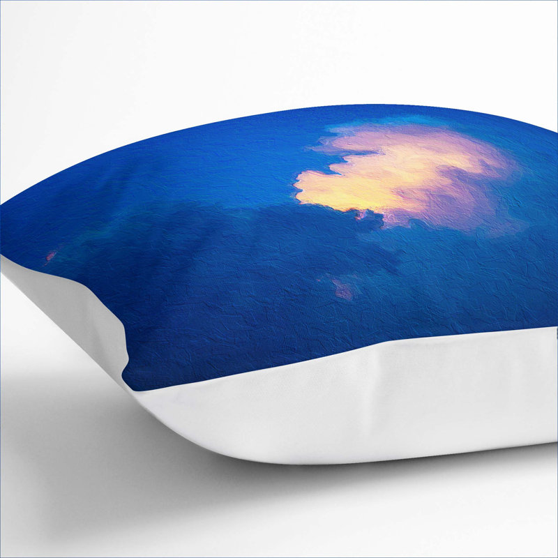 Square Throw Cushion, 55cm H x 55cm W x 20cm D, White