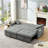 3 In 1 Convertible Sleeper Sofa Bed, Modern Fabric Loveseat Futon Sofa Couch Pullout Bed, Small Love Seat Lounge Sofa Reclining Backrest, Pillows, Pockets, Home Furniture For Living Room, Grey-522182330